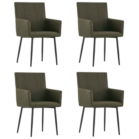 Eleganckie krzesła stołowe 4 szt. - brązowe, tapic / AAALOE Inna marka