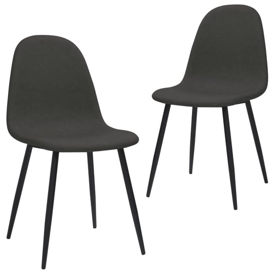 Eleganckie krzesła stołowe - czarne, sztuczna skór / AAALOE Inna marka