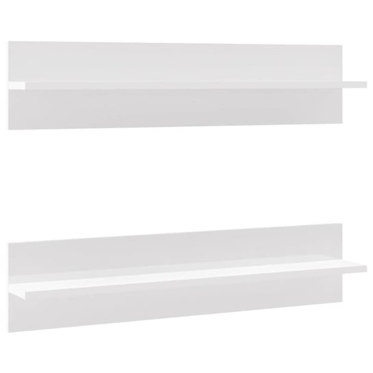 Eleganckie półki ścienne białe 80x11,5x18 cm / AAALOE Inna marka