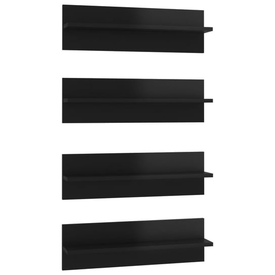 Eleganckie półki ścienne czarne 60x11,5x18 cm Zakito Europe