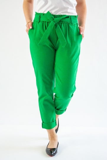 Eleganckie spodnie z kokardą Amelia Zielone UNI MAŁY Nelino