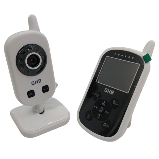 ELEKTORNICZNA NIANIA EKRAN 2.4'' LCD DŹWIĘK KOŁYSANKI ALARM GHB UU24 BIAŁY Revento