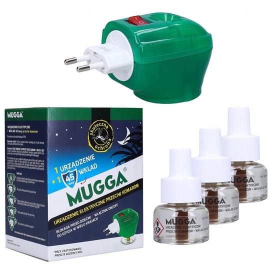Elektrofumigator Mugga + 3 Wkłady 45 Nocy- 35 Ml Mugga