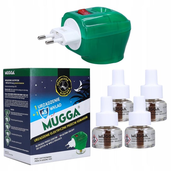 Elektrofumigator Mugga + 4 Wkłady 45 Nocy- 35 Ml Mugga