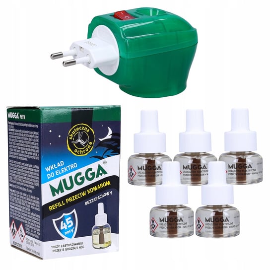 Elektrofumigator Mugga + 5 Wkłady 45 Nocy- 35 Ml Mugga