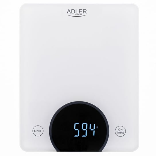 Elektroniczna Waga Kuchenna Led Adler Ad 3173W Do 10 Kg Biała kuchenna -do 10kg - LED Adler