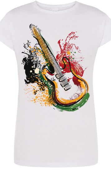 Elektryczna Gitara Damski T-Shirt Nadruk Rozm.M Inna marka