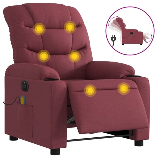 Elektryczny fotel masujący, 135° odchylane oparcie Inna marka