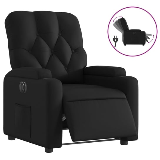 Elektryczny fotel rozkładany, czarny, 74x86,5x93,5 Inna marka