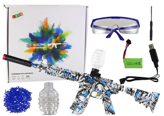 Elektryczny Karabin Na Kulki Wodne Okulary Niebieskie Grafiti Lean Toys