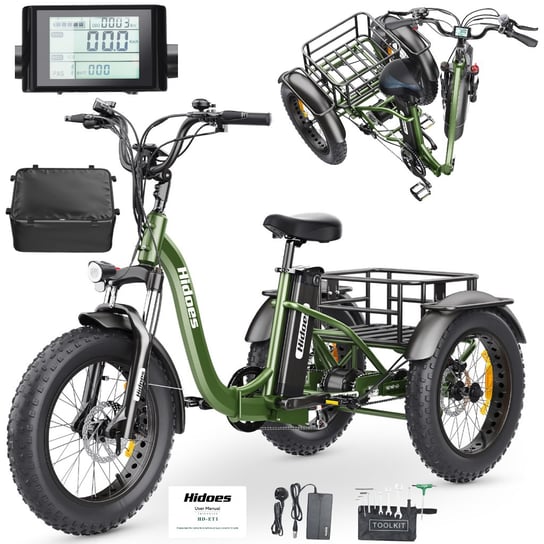 Elektryczny Rower Trójkołowiec Hidoes Pojazd elektryczny 750W 48V 20Ah IENYRID