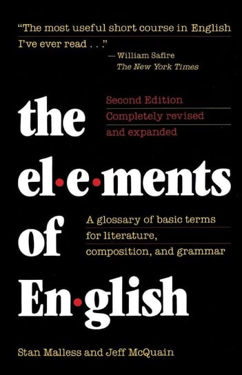 Elements Of English A Glossarypb Malless Stan