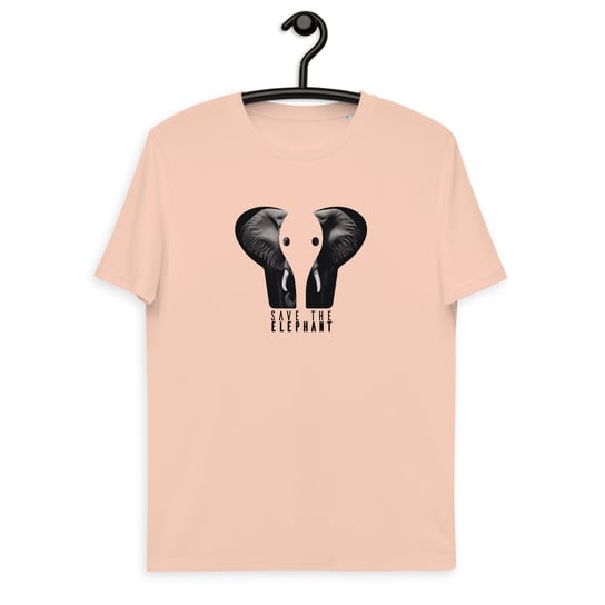 Elephant - Koszulka Unisex Organic Endangered Animal - Peche Fraiche, 2Xl AWAK