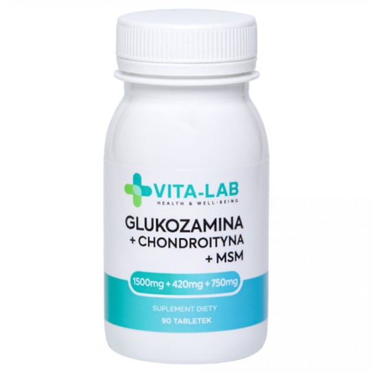Elevita, Vita-Lab, Suplement diety aktywny tryb życia Glukozamina + Chondroityna + MSM, 90 tab. ELEVITA