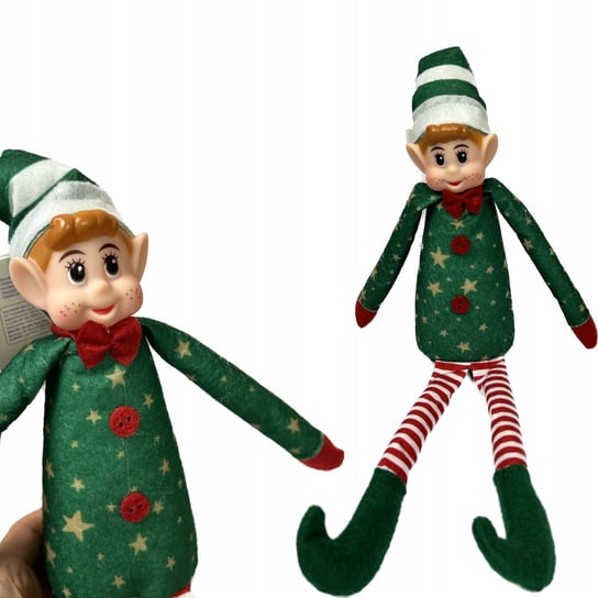 Elf On The Shelf Figurka Skrzata Chłopiec Elf Długie Nogi Psotnik Zielony HomeDot