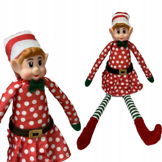Elf On The Shelf Figurka Skrzata Dziewczynka Elfka W Czerwonej Sukience HomeDot