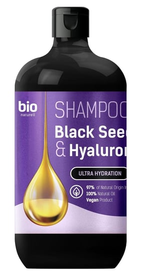 Elfa, Bio Naturell, Ultra nawilżający szampon do włosów Olej z czarnuszki i Kwas hialuronowy, 946 ml Elfa