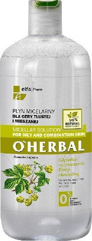 Elfa Pharm, O'Herbal, płyn micelarny dla cery tłustej i mieszanej Chmiel, 500 ml Elfa Pharm