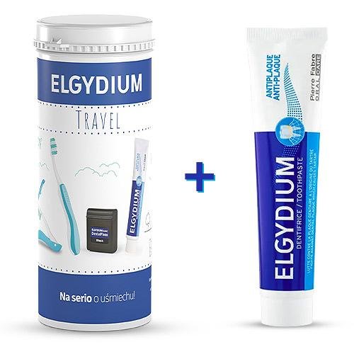 Elgydium, Anti-Plaque, Zestaw podróżny, 4 szt. Elgydium