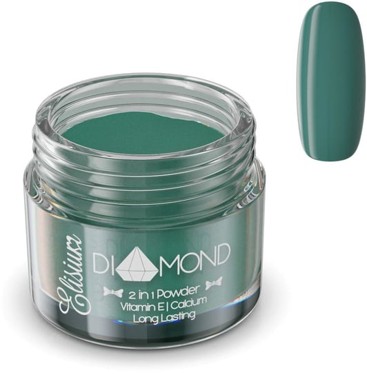 Elisium, Diamond, puder do manicure tytanowego DG803 Moss Green, 23 g Elisium