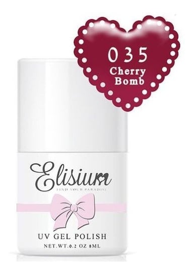 Elisium, lakier hybrydowy 035 Cherry Bomb, 8 ml Elisium