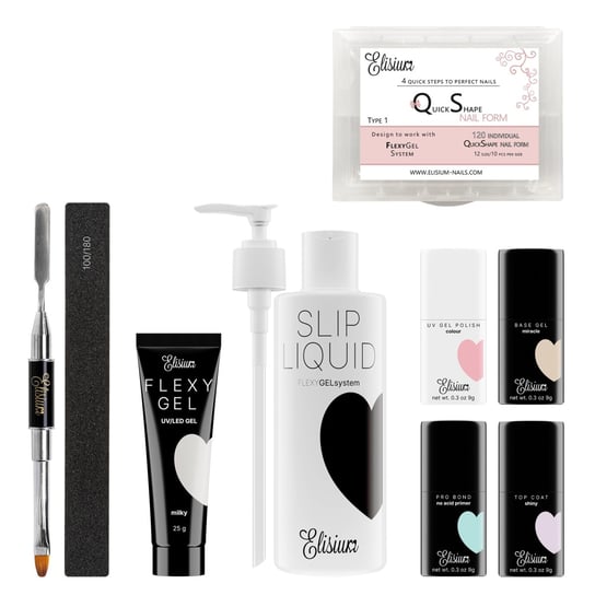 Elisium, zestaw Complete FlexyGel System Maxi, 9 szt. Elisium