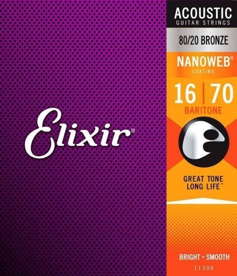 Elixir 11306 Struny Akustyczne Barytonowe 16-70 Elixir