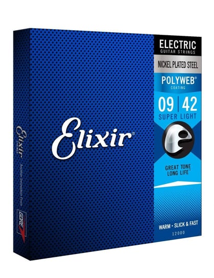 'Elixir 12000 Polyweb 9-42 Struny Do Elektryka Elixir L0550019' Elixir