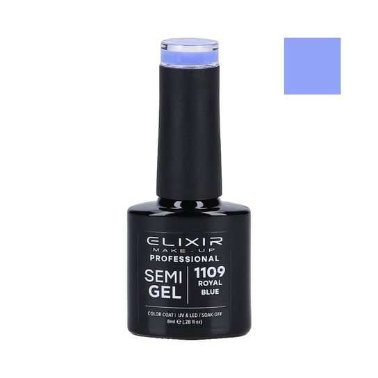 Elixir, Lakier hybrydowy do paznokci 1109 Royal Blue, 8 ml Elixir