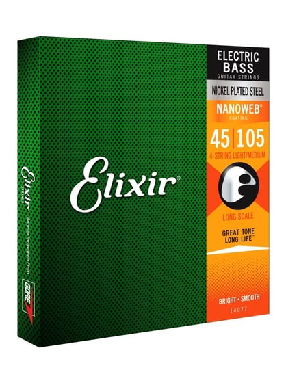 Elixir Nanoweb 14077 45-105 - Struny do gitary basowej Elixir