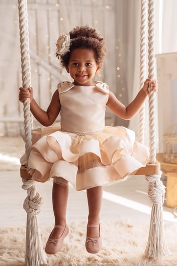 Ella wizytowa złota balowa sukienka dla dziewczynki Royal Baby Shop