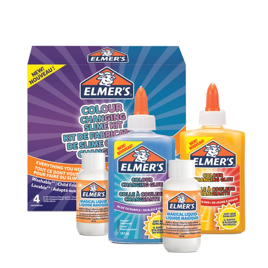 Elmer’s zestaw do Slime zmieniającego kolor, 4 butelki Elmers