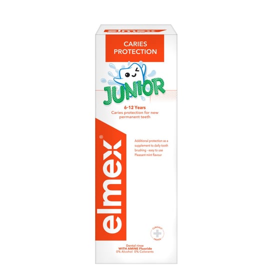 Elmex, Junior, płyn do płukania jamy ustnej dla dzieci 6-12 lat, 400 ml Elmex