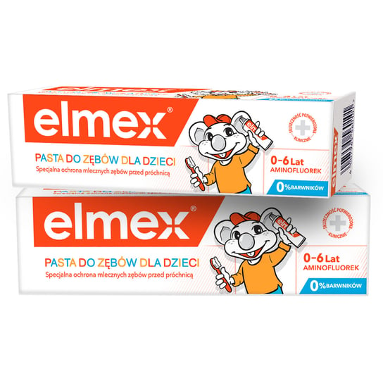 Elmex Kids Pasta Do Zębów Dzieci 0-6 Lat 2X50 Ml Elmex