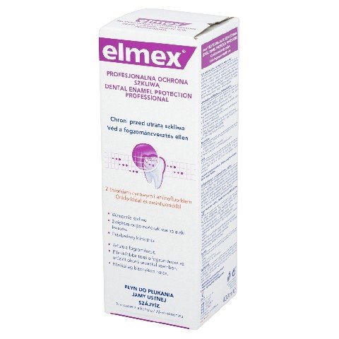Elmex, Profesjonalna Ochrona Szkliwa, płyn do płukania jamy ustnej, 400 ml Elmex
