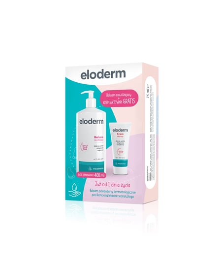 Eloderm Zestaw Balsam Nawilżający, 400ml + Krem Aktywny 75ml Polpharma