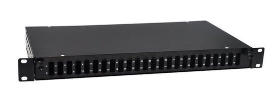 ELPIO 26609 Przełącznica światłowodowa 48F, 1U-24 x SC Duplex, wysuwana, wyposażona w tacki spawów (3031-J) Inny producent