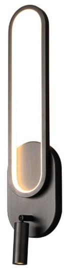 Elyptica - nowoczesna lampa kinkiet czarny 48 cm Iluminar