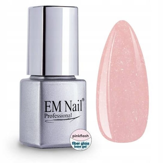 EM Nail, Baza z włóknem szklanym Pinkflash, 6 ml EM Nail