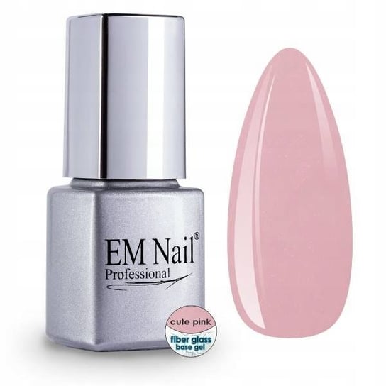 EM Nail, Baza żelowa z włóknem Cute Pink, 6 ml EM Nail