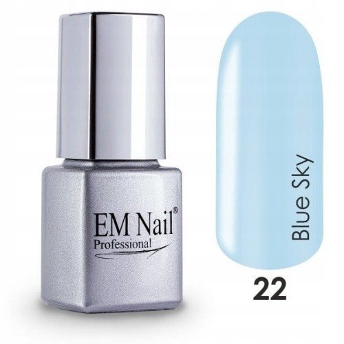 EM Nail, Lakier hybrydowy 22 Blue Sky, 6 ml EM Nail