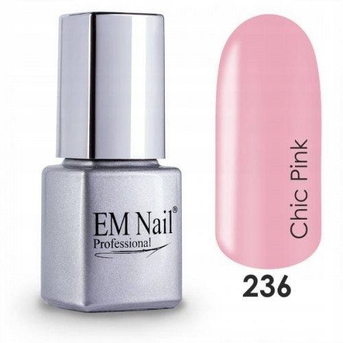 EM Nail, Lakier hybrydowy 236 Chic Pink, 6 ml EM Nail
