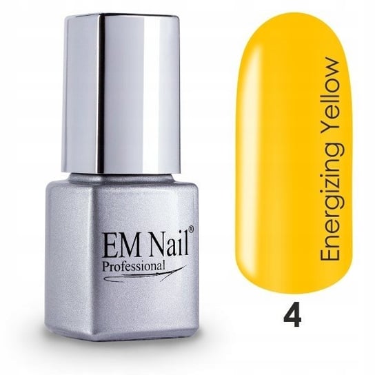 EM Nail, Lakier hybrydowy 4 Energizing Yellow 6 ml EM Nail