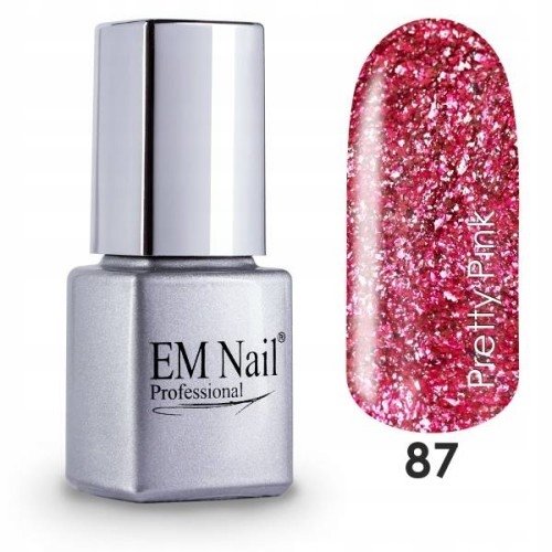 EM Nail, Lakier hybrydowy 87 Pretty Pink, 6 ml EM Nail
