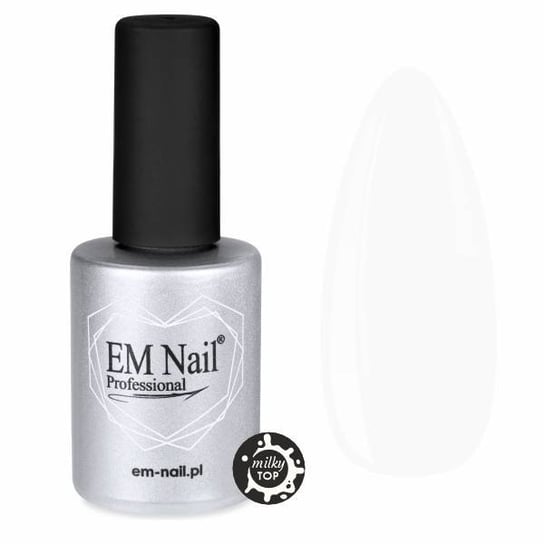 EM NAIL Milky Top No Wipe Mleczny top do paznokci 15 ml EM Nail