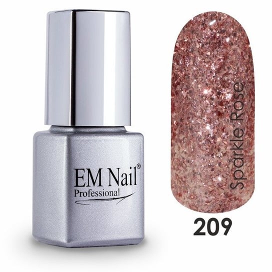 EM Nail Professional, New Formula, lakier hybrydowy 209 Sparkle Rose, 6 ml EM Nail Professional
