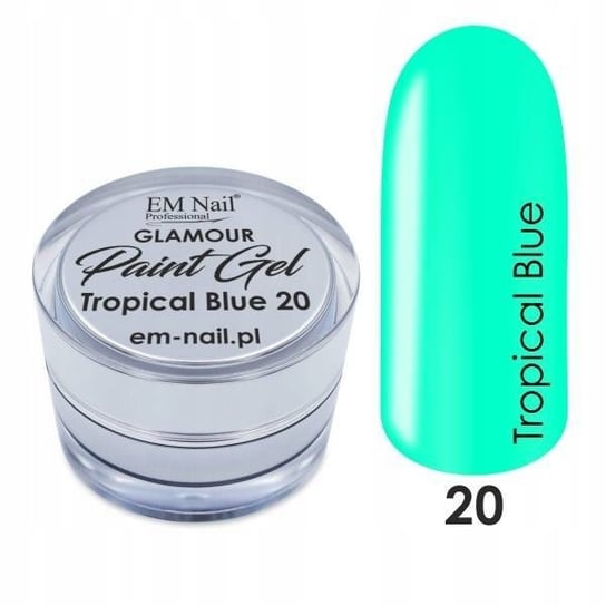 EM Nail, Żel do zdobień, Paint Gel Tropical Blue EM Nail