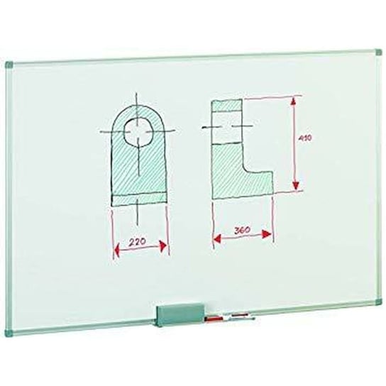 Emaga Biała tablica Faibo 120 x 150 cm Inna marka