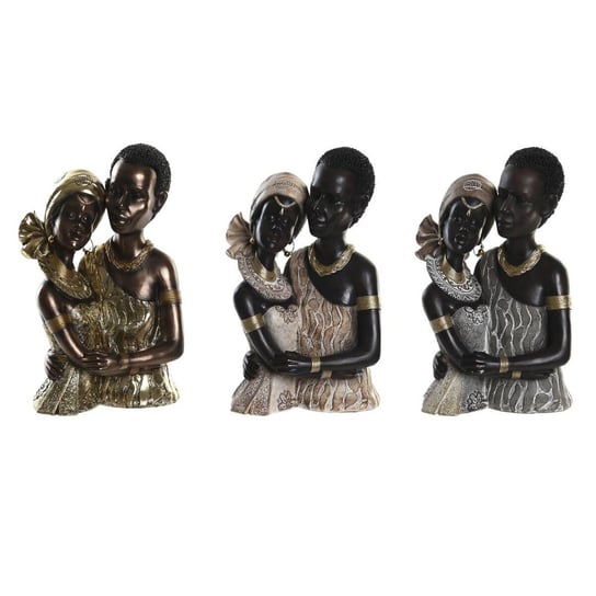 Emaga Figurka Dekoracyjna DKD Home Decor 20 x 14,5 x 33 cm Beżowy Złoty Brązowy Kolonialny Afrykanka (3 Części) Inna marka