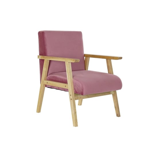 Emaga Krzesło DKD Home Decor Różowy Poliester Drewno MDF (61 x 63 x 77 cm) DKD Home Decor